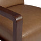 Erik Brown Faux Leather and Wood Upholstered Recliner image number 5