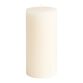 Ivory Ribbed Unscented Pillar Candle