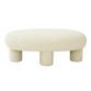 Cleo Oval Boucle Upholstered Ottoman image number 0