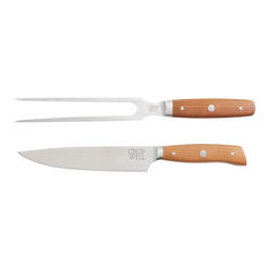 Chopwell Carbon Steel and Ash Wood 2 Piece Carving Set