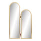 Gold Arched Folding Vanity Tabletop Mirror image number 2