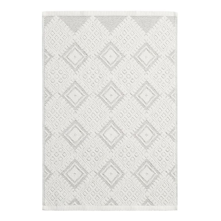 Zena Ivory And Black Diamond Honeycomb Hand Towel image number 3