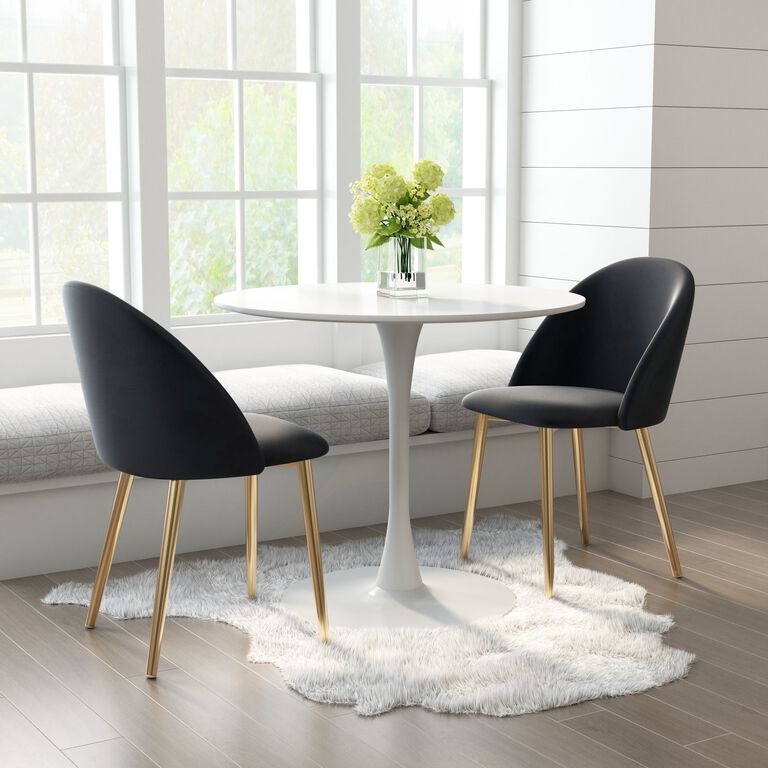 Barker Velvet Upholstered Dining Chair Set of 2 image number 2