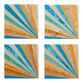 Square Rainbow Resin Coasters 4 Pack image number 0