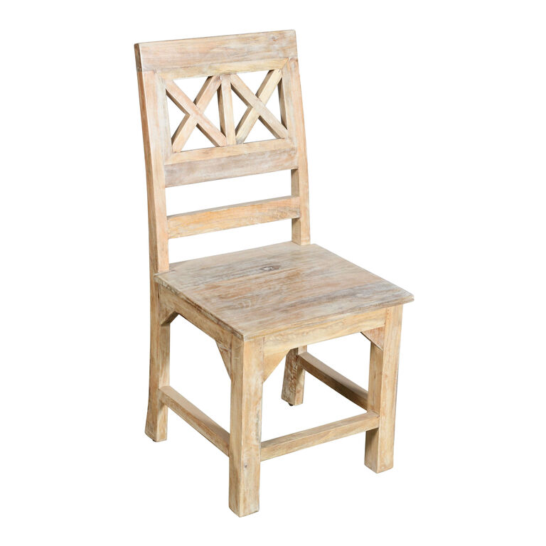 Lilestone Natural Mango Wood Dining Chair 2 Piece Set image number 1