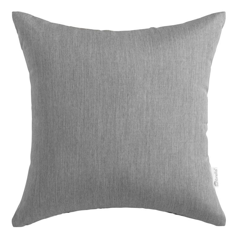 Sunbrella Slate Gray Cast Outdoor Throw Pillow image number 1