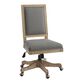 Paige Charcoal Gray Linen Square Back Office Chair image number 0