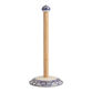 Tunis White and Blue Ceramic and Wood Paper Towel Holder image number 0