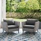 Malique Gray All Weather Wicker Outdoor Armchair Set of 2 image number 1