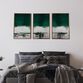 Malachite Green Abstract Framed Canvas Wall Art 3 Piece image number 3