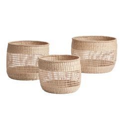 Dakota Natural Seagrass Open Weave Basket