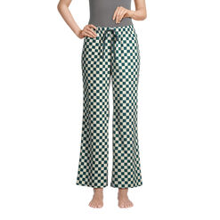 Spruce Green And Ivory Checkered Flannel Pajama Pants