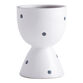Heidi White Ceramic Polka Dot Footed Outdoor Planter image number 0