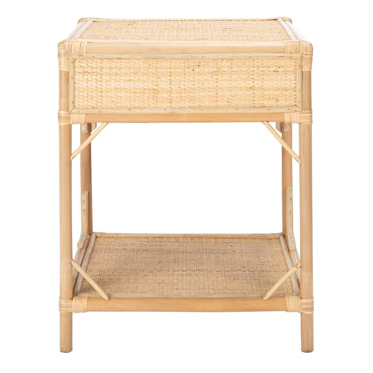 Celia Natural Rattan Nightstand With Drawer image number 3