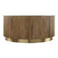 Walham Round Mango Wood And Marble Fluted Coffee Table image number 2