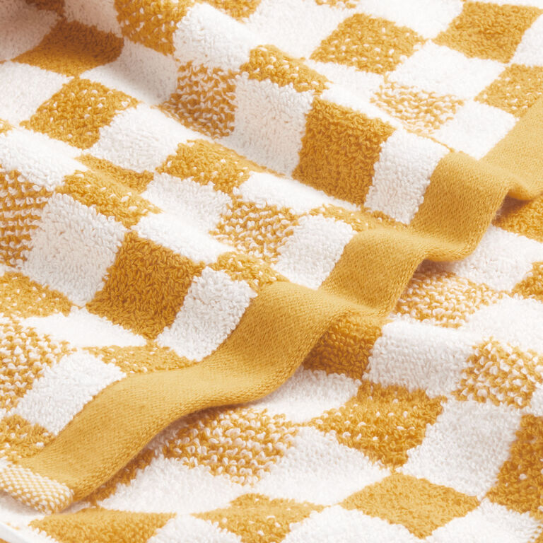 Asteria Checkered Terry Bath Towel image number 4