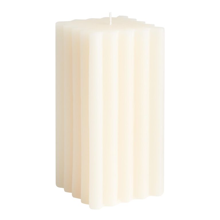 Ivory Unscented Fashion Pillar Candle Collection image number 3
