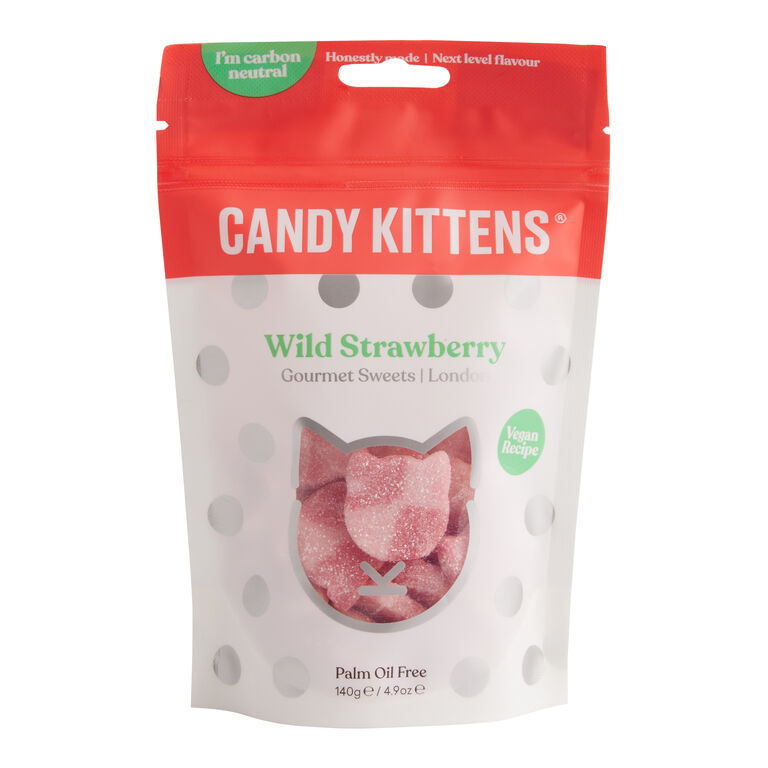 Candy Kittens Wild Strawberry Gummy Candy Bag image number 1