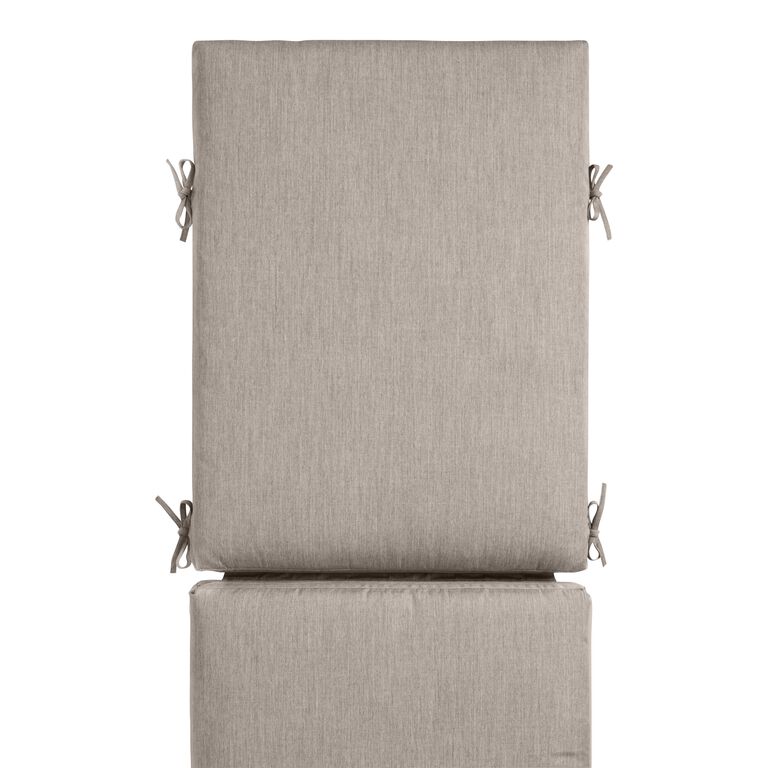 Sunbrella Khaki Ash Cast Outdoor Chaise Lounge Cushion image number 1