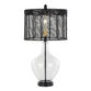 Vincent Clear Glass And Black Rattan Table Lamp 2 Piece Set image number 2