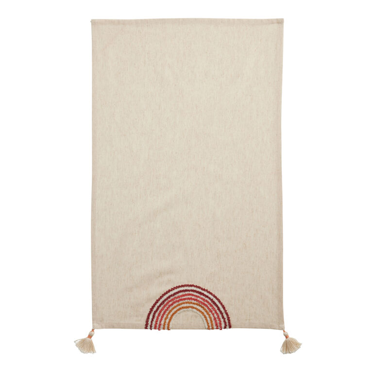 Natural Beaded Rainbow Kitchen Towel image number 2