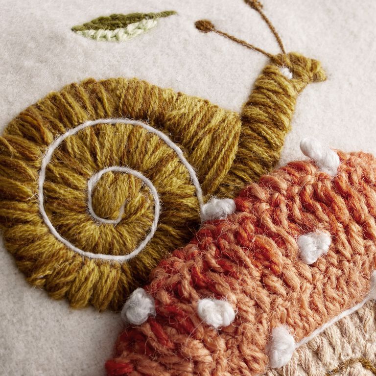 Embroidered Mushroom Lumbar Pillow image number 4