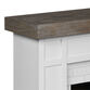 Northfort White Faux Brick and Wood Electric Fireplace Mantel image number 2
