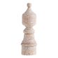 CRAFT Medium Whitewash Hand Carved Wood Pillar Decor image number 0