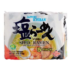 Sapporo Ichiban Shio Ramen Noodle Soup 5 Pack