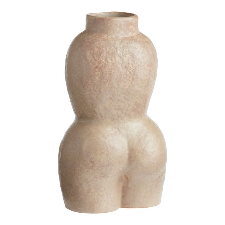 Natural Textured Ceramic Rustic Femme Vase image number 2