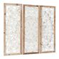 White Wood Floral Panel Farmhouse Wall Decor 3 Piece image number 2