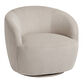 Royce Taupe Corduroy Upholstered Swivel Chair image number 0