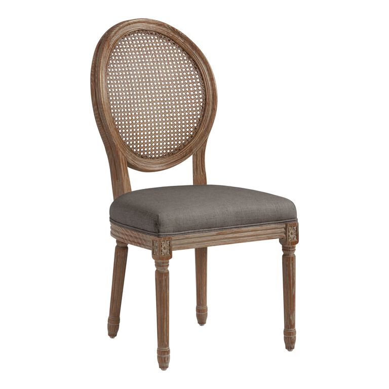 Paige Round Cane Back Upholstered Dining Chair Set Of 2 image number 1