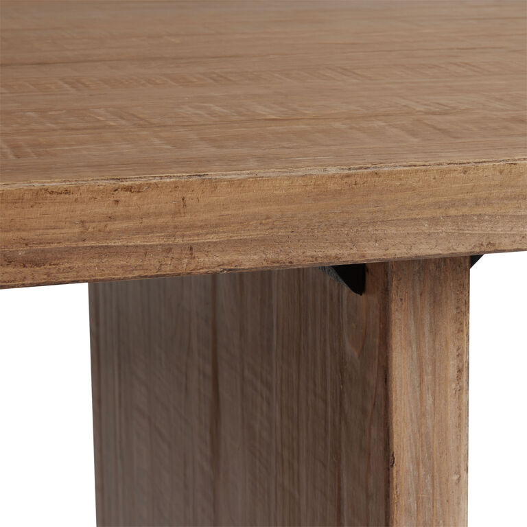 Ledger Natural Reclaimed Pine Slab Leg Dining Table image number 3