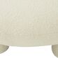 Cleo Oval Boucle Upholstered Ottoman image number 3