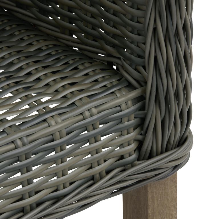 Sardinia Gray All Weather Outdoor Dining Armchair image number 5