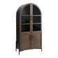 Amira Vintage Walnut and Charcoal Black Arch Display Cabinet image number 0