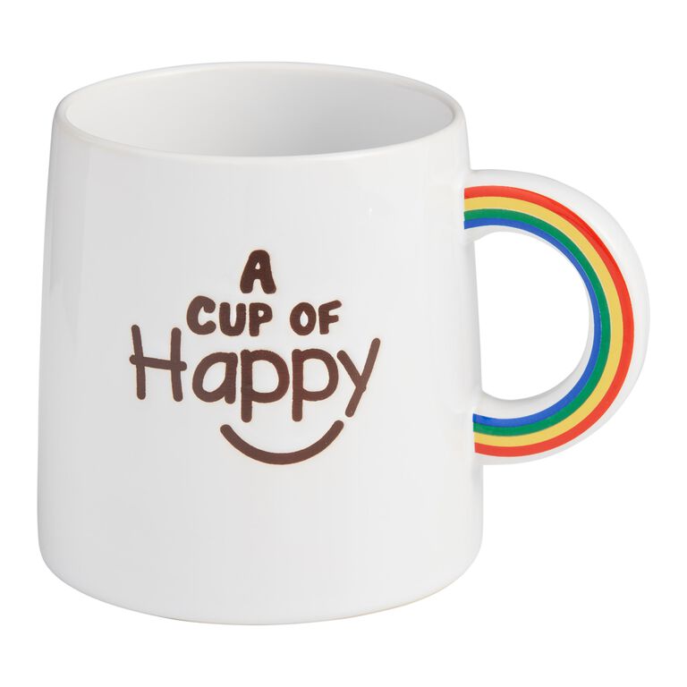 A Cup Of Happy Rainbow Handle Ceramic Mug image number 1