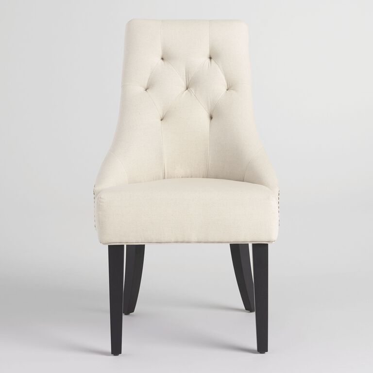 Lydia Tufted Upholstered Dining Chair 2 Piece Set image number 2