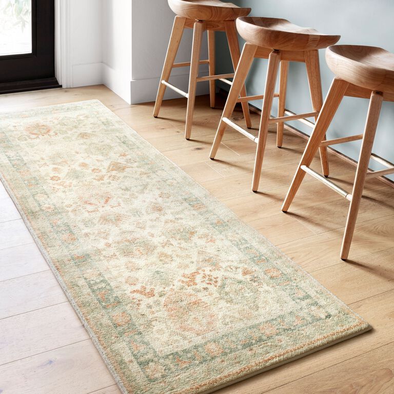 Kai Light Green Distressed Gabbeh Style Area Rug image number 5