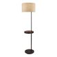 Bourne Walnut Floor Lamp With Shelf, USB And Charging Pad image number 0