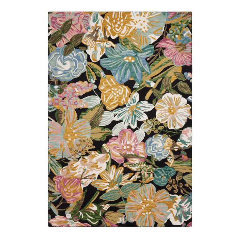 Selma Multicolor Floral Tufted Wool Area Rug image number 1