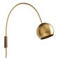 Keith Antique Brass Dome Adjustable Arc Wall Sconce image number 0
