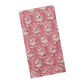 Fuchsia Floral Block Print Napkin image number 0