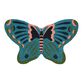 Blue and Pink Butterfly Shaped Coir Doormat image number 0