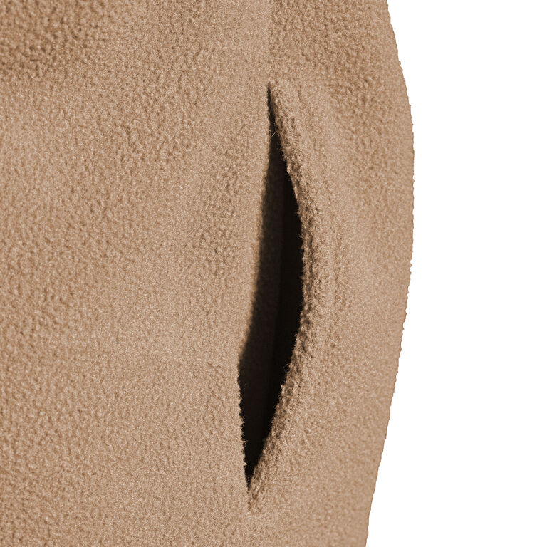 Taupe Fleece Shacket With Pockets image number 3
