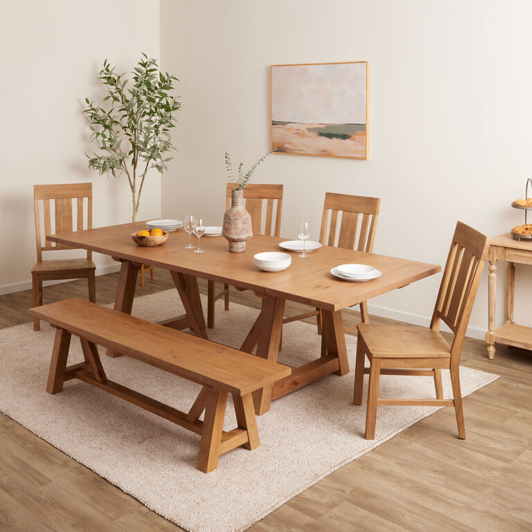 Leona Wood Farmhouse Dining Collection image number 1