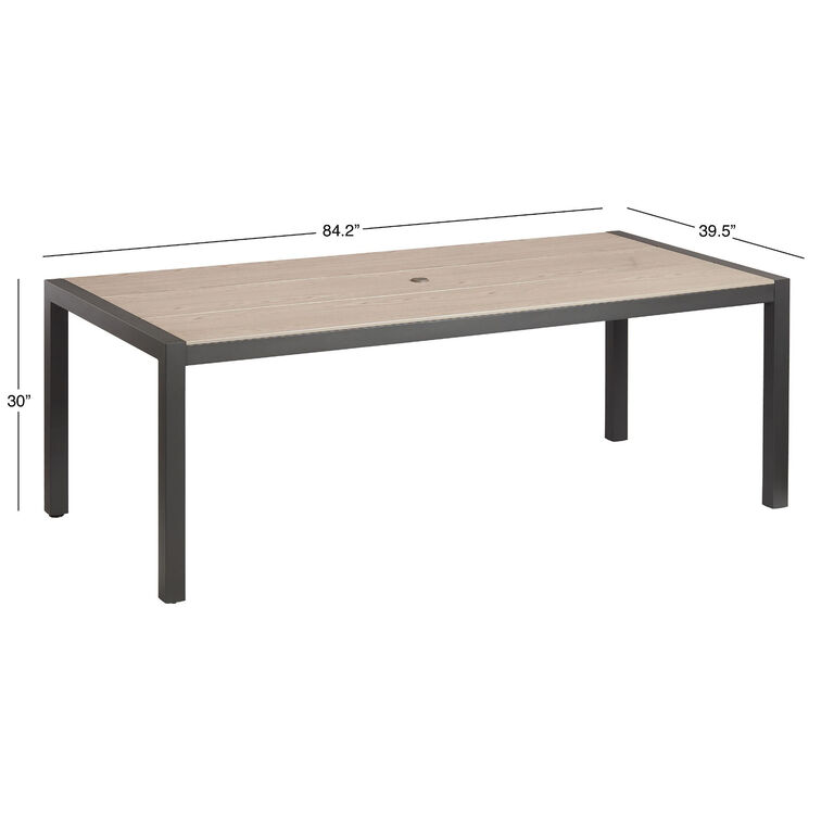 Cordoba Duraboard and Aluminum Outdoor Dining Table image number 5