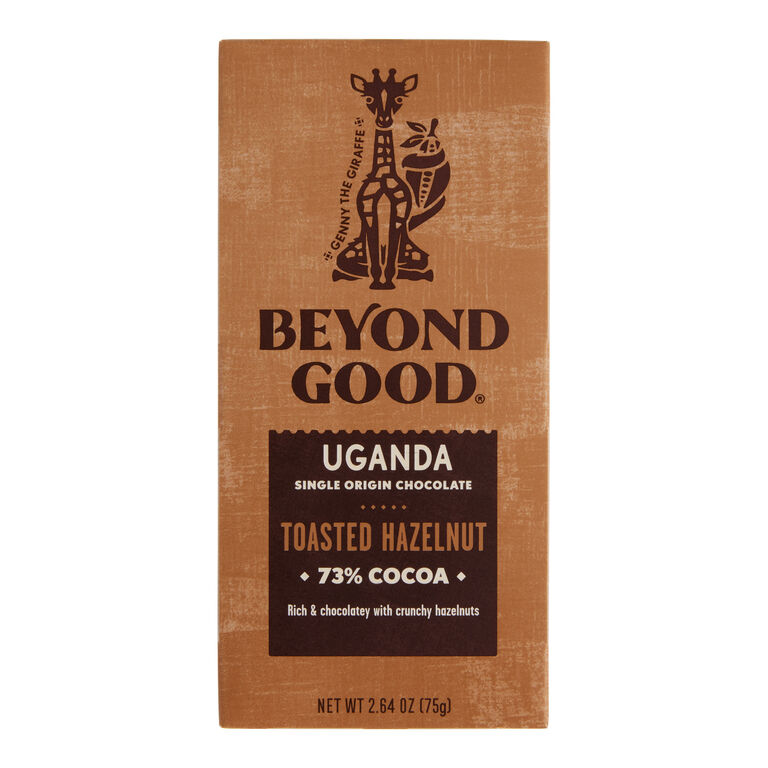 Beyond Good Uganda Toasted Hazelnut 73% Dark Chocolate Bar image number 1