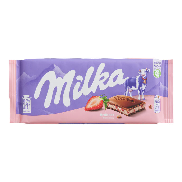 Milka Strawberry Yogurt Milk Chocolate Bar Set of 2 image number 1